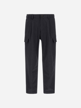 CARGOHOSE RESORT AUS ELASTISCHEM NYLON MIT MÉLANGE-EFFEKT
