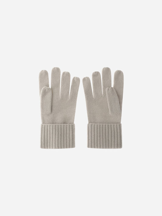 STOCKING-STITCH CASHMERE GLOVES