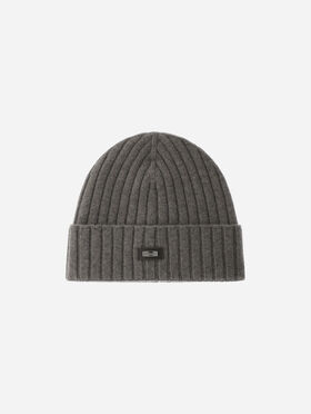 BEANIE AUS KASCHMIR IM PATENTMUSTER