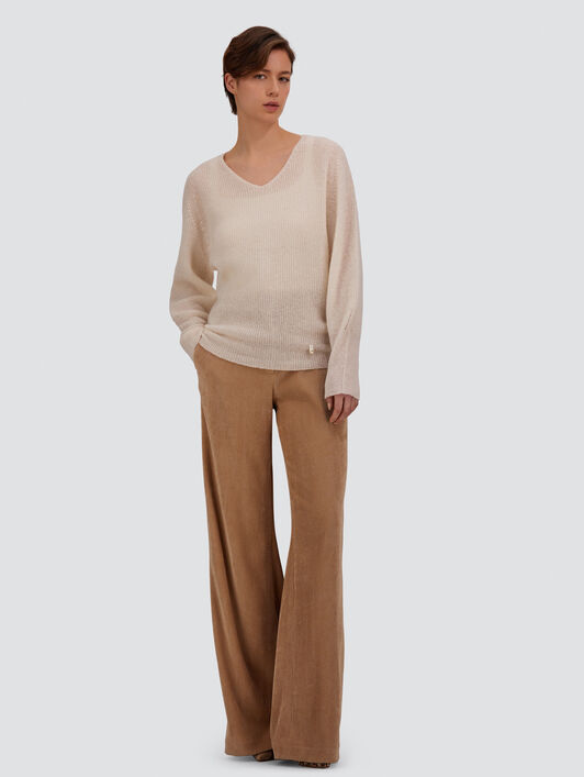ALPACA AND WOOL STOCKING-STITCH JUMPER