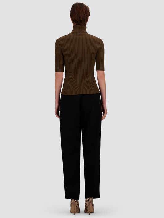 RIBBED WOOL TURTLENECK