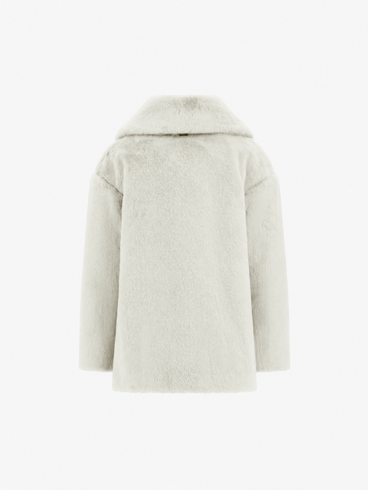 BEAVER-EFFECT FUR-TOUCH COAT
