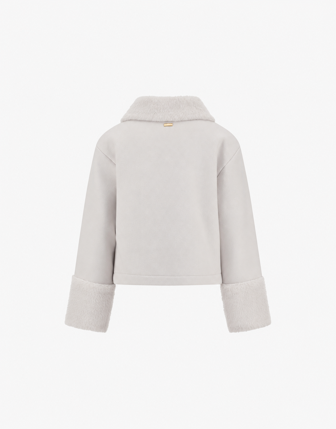 JACKE AUS ECOWOOL MIT PELZHAPTIK IN NUTRIAFELL-OPTIK
