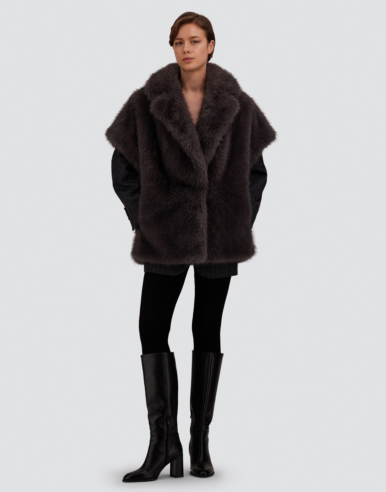 LONG-PILE FUR-TOUCH VEST