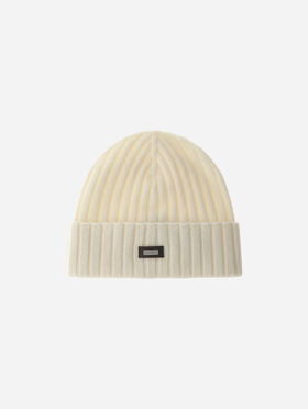 BEANIE AUS KASCHMIR IM PATENTMUSTER