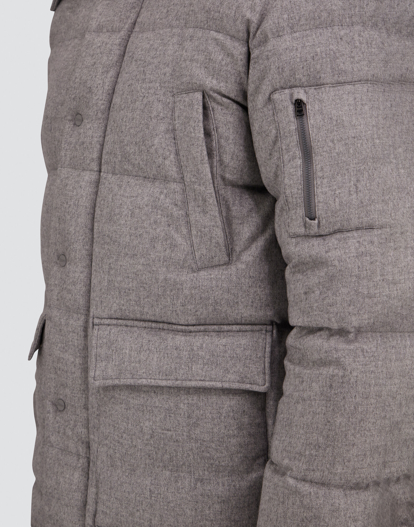 SHORT PARKA IN CASHMERE AND SILK
