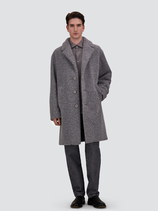 COAT IN MELANGE TEDDY
