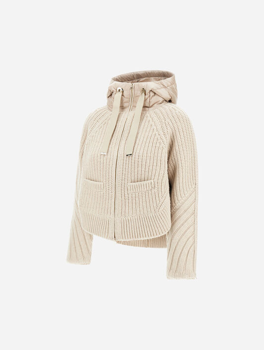 CARDIGAN IN COB STITCH WOOL E NYLON ULTRALIGHT