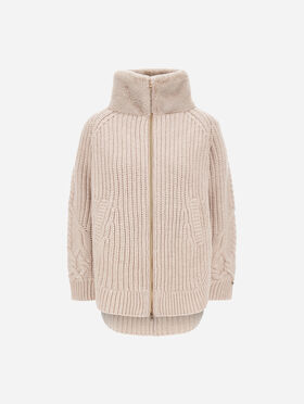 VESTE EN LAINE À TEXTURE EN RELIEF ET TOUCHER FOURRURE EFFET CASTOR