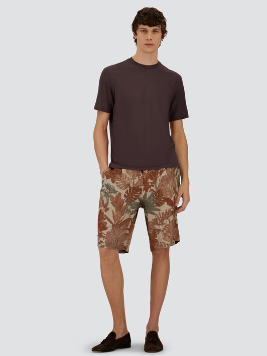 RESORT T-SHIRT IN WOOL JERSEY WITH A SHINY FINISH