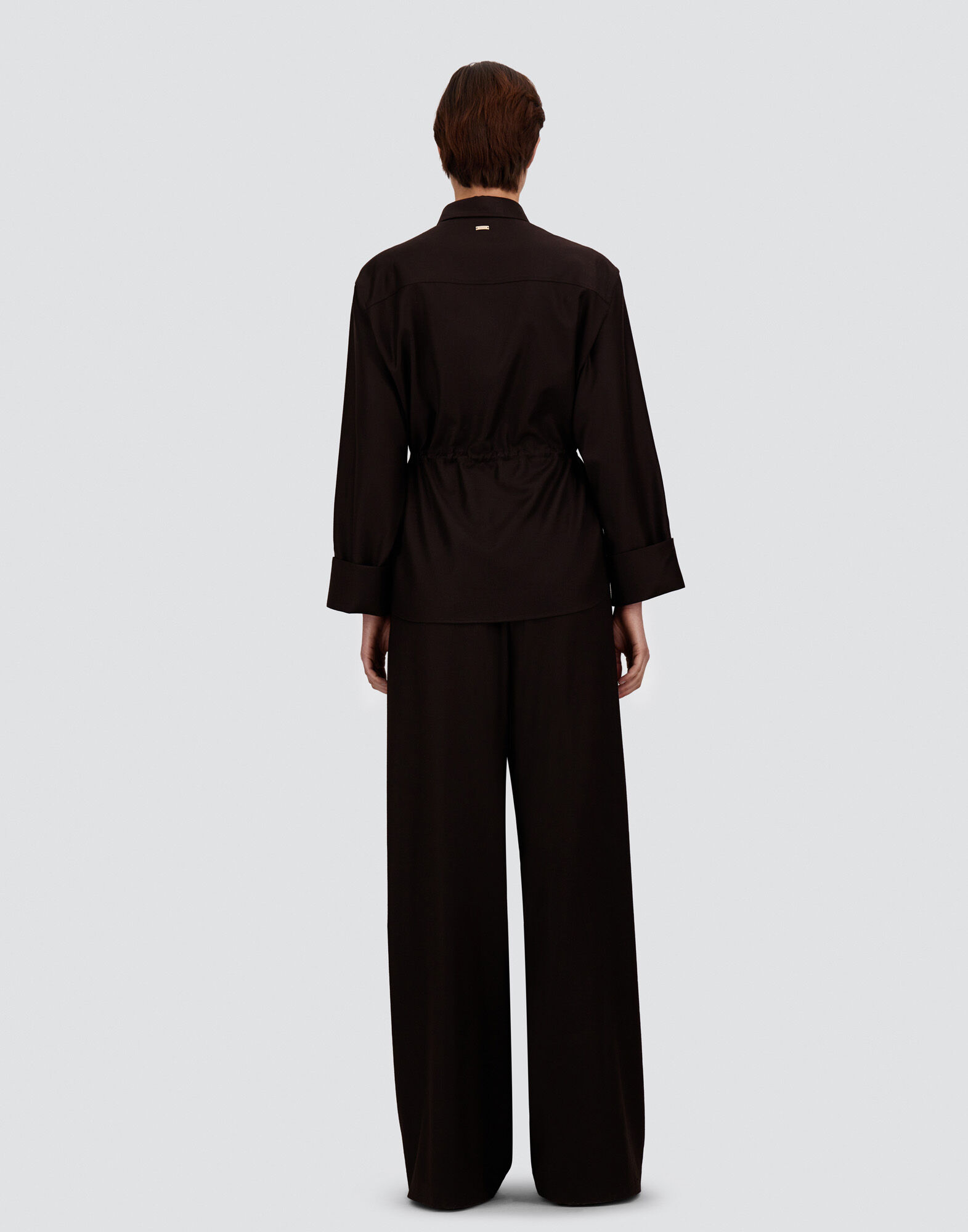 PANTALONI IN LANA E SETA