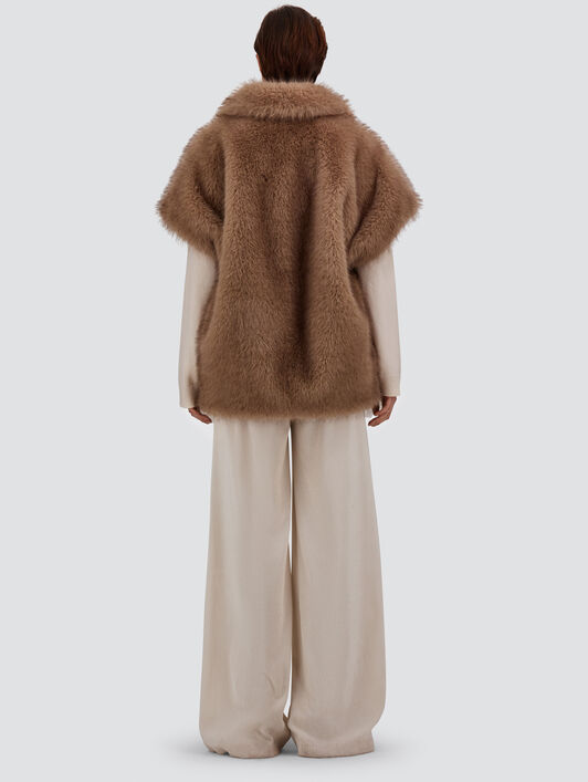 LONG-PILE FUR-TOUCH VEST