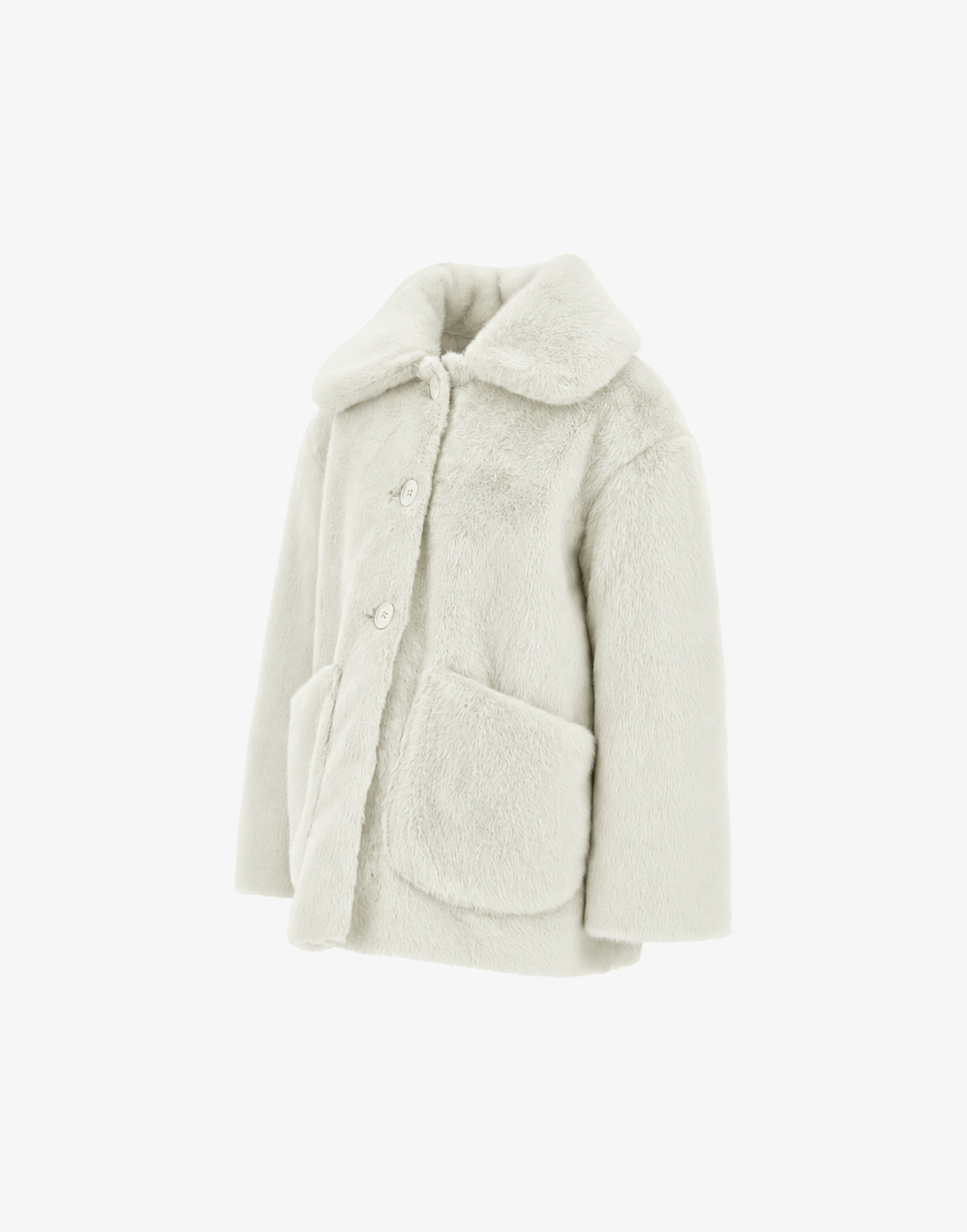 BEAVER-EFFECT FUR-TOUCH COAT