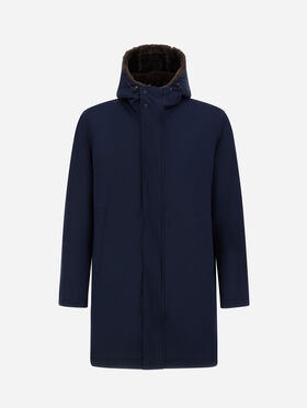 LONG PARKA IN KEYSTONE AND LIGHT FAUX FUR