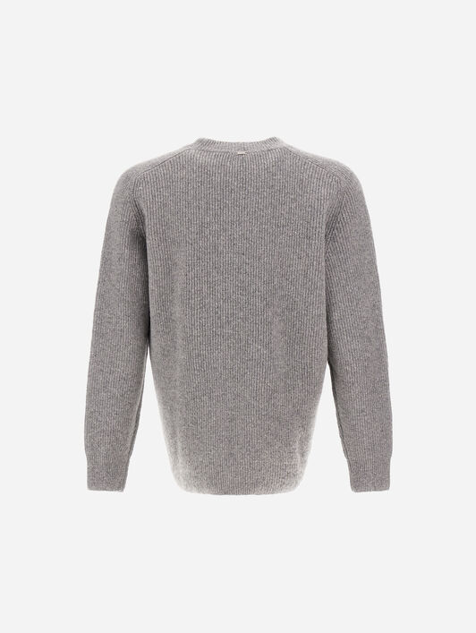 CASHMERE AND WOOL FISHERMAN'S RIB SWEATER