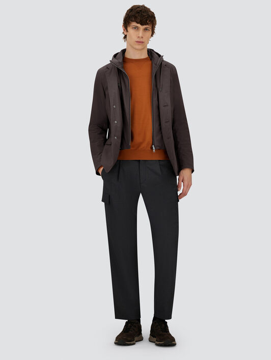 BLAZER RESORT AUS ELASTISCHEM NYLON MIT MÉLANGE-EFFEKT