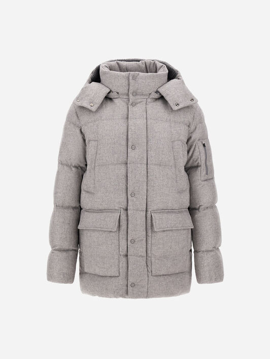 SHORT PARKA IN CASHMERE AND SILK
