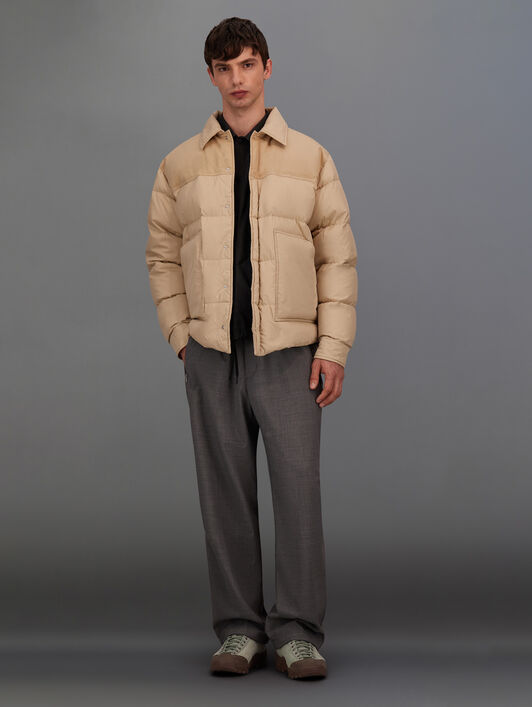 CHAQUETA LAMINAR DE ORGANIC FEEL DOWN Y SUEDED COTTON
