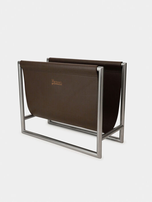 HERNO HABITA LEATHER MAGAZINE HOLDER