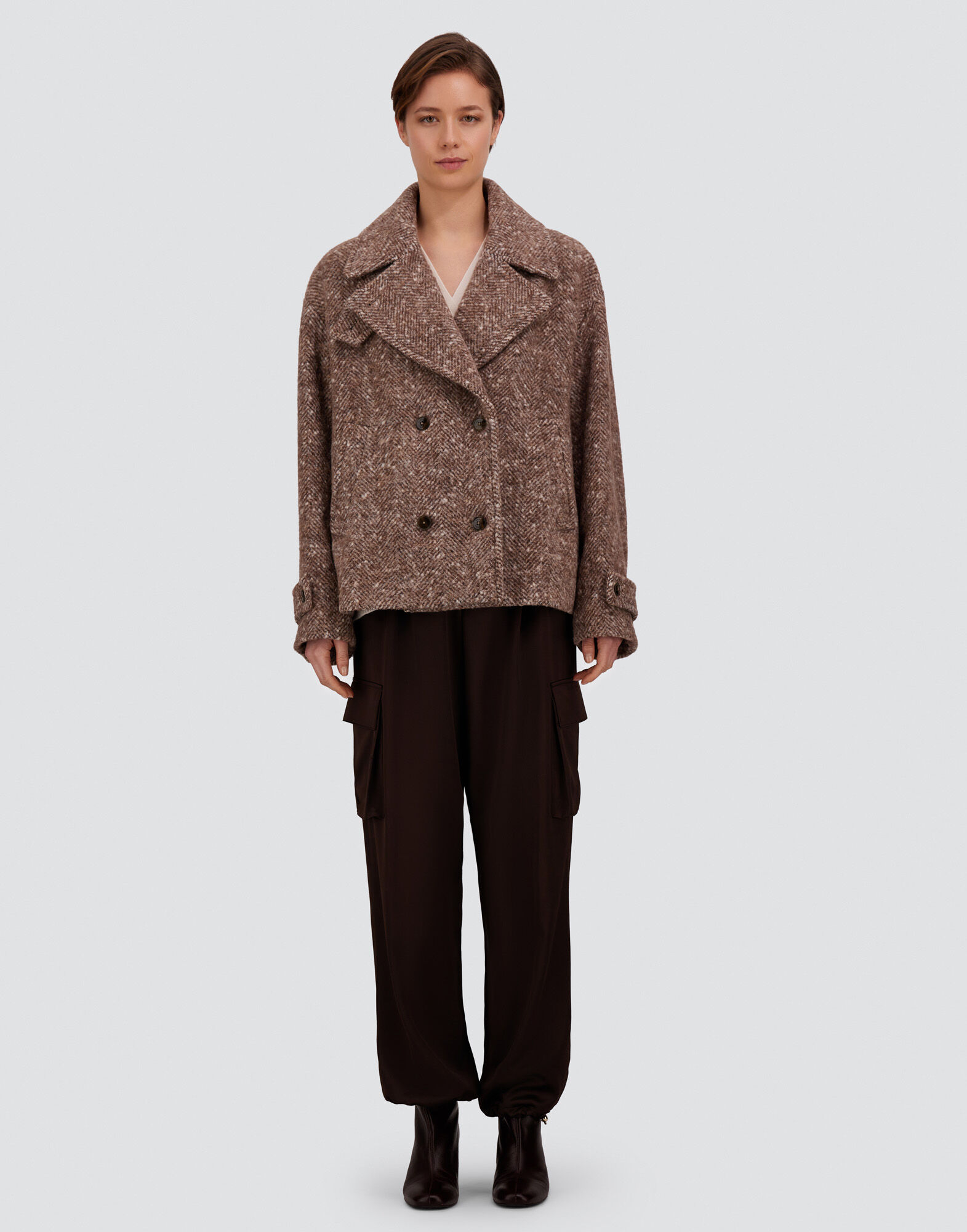 BABY ALPACA AND WOOL-BLEND PEACOAT