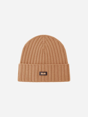 BEANIE AUS KASCHMIR IM PATENTMUSTER