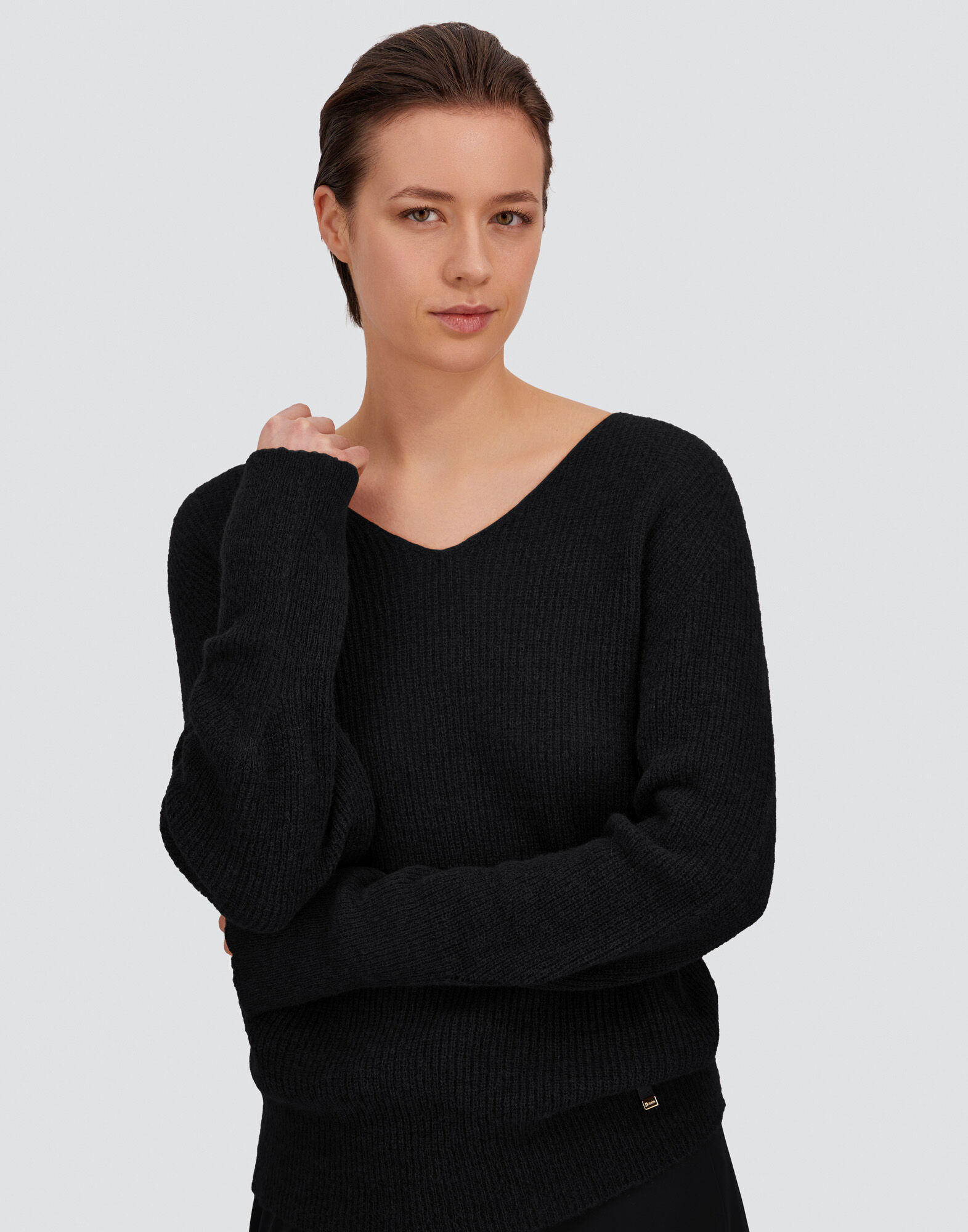 ALPACA AND WOOL STOCKING-STITCH JUMPER