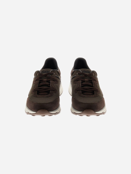 SNEAKER HERNO MAGGIORE AUS VELOURSLEDER UND NETZMESH