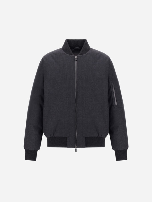 BOMBERJACKE AUS FLANELL MIT WASSERDICHTER MEMBRAN