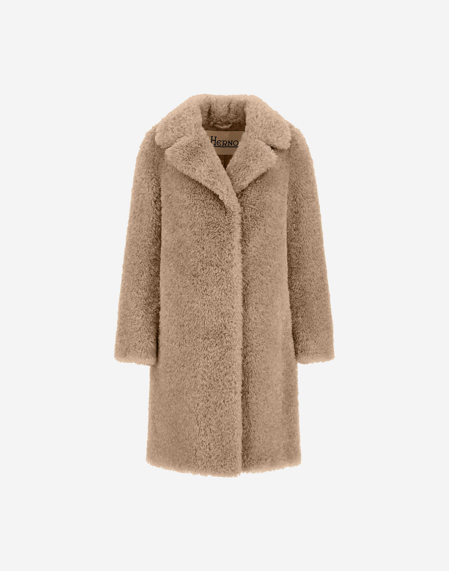 COAT IN CURLY ALTERNATIVE FUR