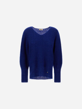 PULLOVER AUS ALPAKA UND WOLLE IM GLATTSTRICK