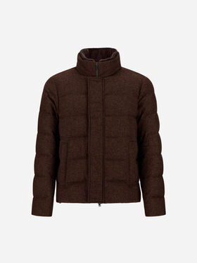 JACKET IN CASHMERE, SILK AND MONOGRAM