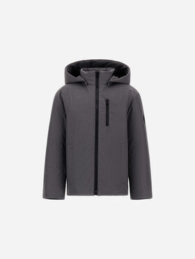 JACKET IN WOOL-EFFECT STRETCH FABRIC