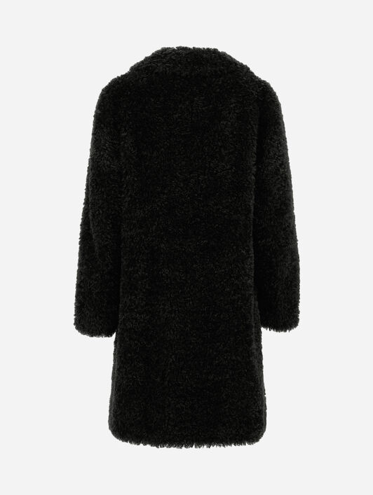 COAT IN CURLY ALTERNATIVE FUR