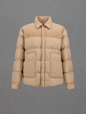 JACKE LAMINAR AUS ORGANIC FEEL DOWN UND SUEDED COTTON