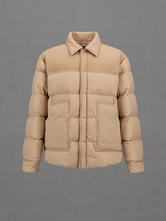 CHAQUETA LAMINAR DE ORGANIC FEEL DOWN Y SUEDED COTTON