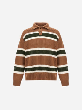 POLOSHIRT AUS WOLLE MIT LOCHMUSTER