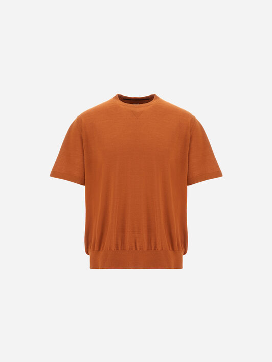 RESORT T-SHIRT IN WOOL AND SILK KNIT