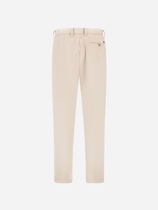 RESORT TROUSERS IN SUEDE-EFFECT MICROFIBRE
