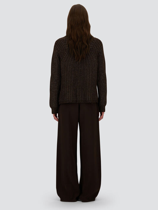 TROUSERS IN MATT CREPE SATIN