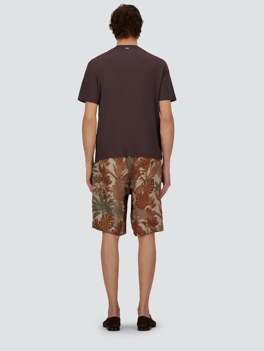 RESORT T-SHIRT IN WOOL JERSEY WITH A SHINY FINISH