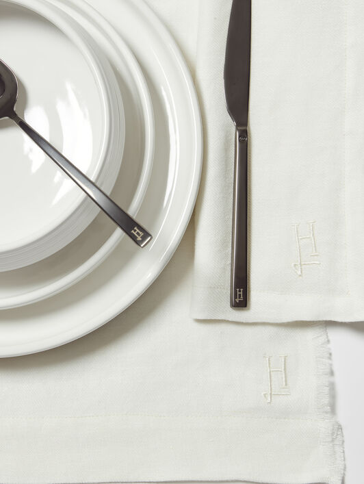 WHITE LINEN PLACEMATS - SET OF 2