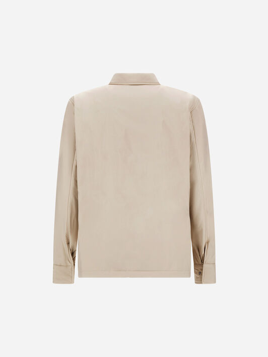 OVERSHIRT RESORT AUS LEICHTEM, MATTEM NYLON UND MIKROFASER MIT VELOURSLEDEREFFEKT