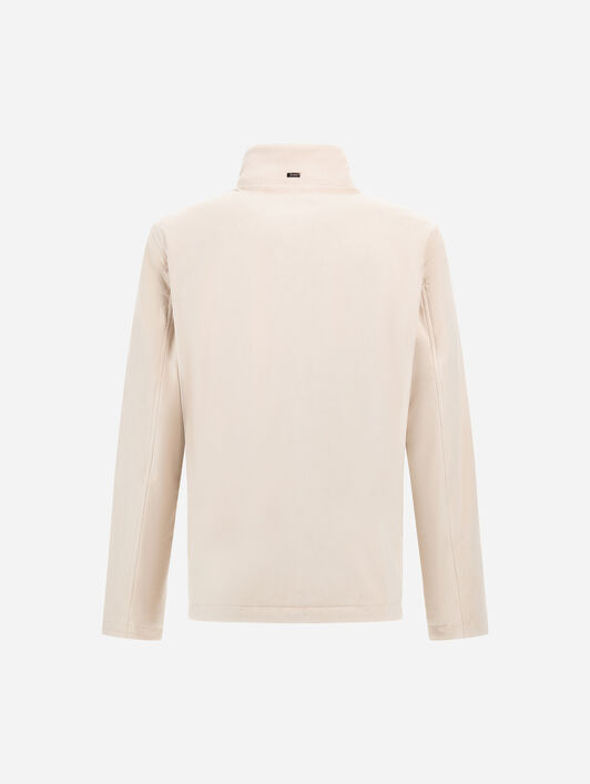 RESORT BOMBER JACKET IN SUEDE-EFFECT MICROFIBRE AND LIGHT FAUX FUR