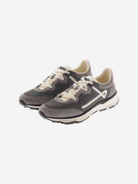 SNEAKER HERNO MAGGIORE AUS VELOURSLEDER UND NETZMESH
