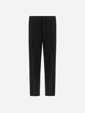 WOOL TWILL TROUSERS