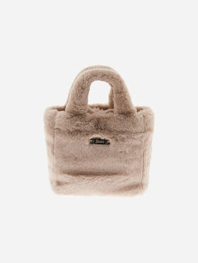 BAG IN SOFT ALTERNATIVE FUR AND NYLON CHAMONIX