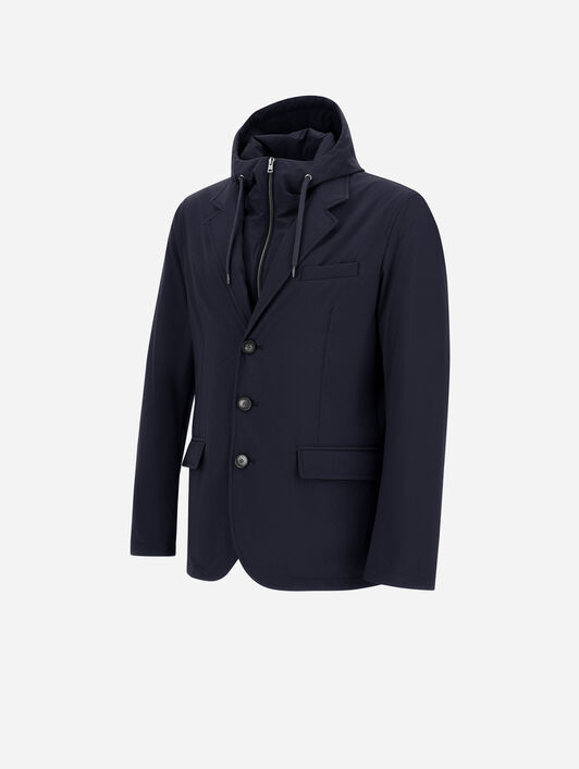 BLAZER RESORT AUS ELASTISCHEM NYLON MIT MÉLANGE-EFFEKT