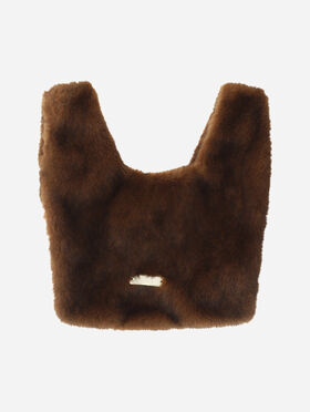 MINK-EFFECT FUR-TOUCH BAG