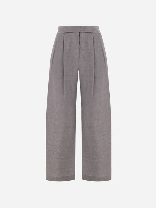 WOOL CANVAS TROUSERS