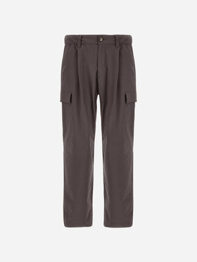 RESORT CARGO TROUSERS IN MELANGE-EFFECT STRETCH NYLON
